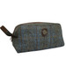 Bonfanti Harris Tweed and Italian Leather Toiletry Wash Bag