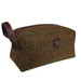 Bonfanti Harris Tweed and Italian Leather Toiletry Wash Bag