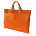 Terrida Veneto Italian Leather Slim Laptop Bag - Orange