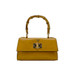 Pratesi Luci Italian Leather Bambu Baguette Grab Bag - Mustard