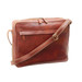 Old Angler Classic Leather Messenger Laptop Bag Brown