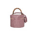 Buti Beauty 23 Croc Print Leather Bamboo Grab Handbag
