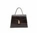 Arcadia Arco Croc Print Leather Large Grab Bag