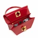 Arcadia Trapeze Smooth Patent Leather Baguette Shoulder Handbag 