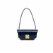 Arcadia Trapeze Smooth Patent Leather Baguette Shoulder Handbag 