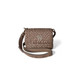 Ghibli Woven Leather Compact Flap Over Shoulder Handbag