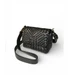Ghibli Woven Leather Compact Flap Over Shoulder Handbag