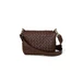 Ghibli Woven Leather Compact Flap Over Shoulder Handbag