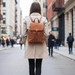 Dust Bonded Suede And Leather Small Backpack