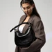 Arcadia Iole Croc Print Leather Hobo Grab Bag