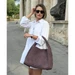 Ghibli Woven Italian Nubuck Leather Hobo Bucket Bag