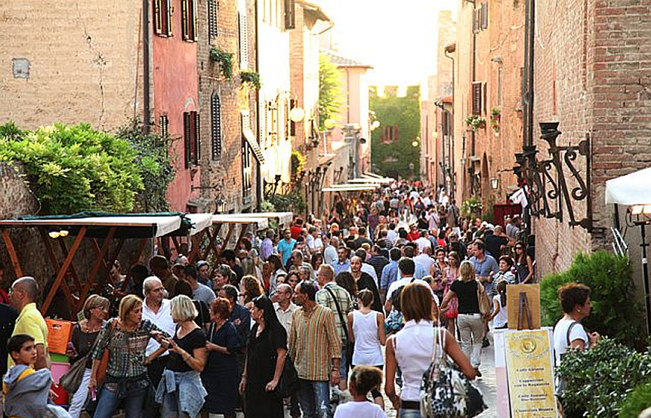 The Annual Boccaccesca Wine and Food Festival in Certaldo, Tuscany, Italy.