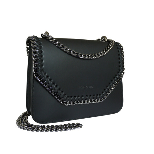 gigi black leather handbag