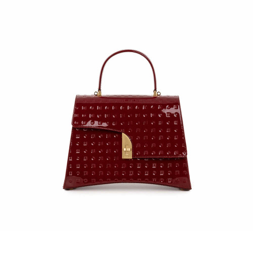 Arcadia Arco Large Patent Leather Grab Bag | Attavanti