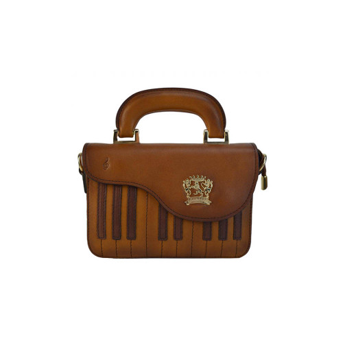 Pratesi Piano Aged Leather Cross Body Grab Handbag