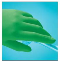 Derma Prene Isotouch Micro Green P-F Synthetic Surgical Gloves Size 6.5 Ansell 20687265