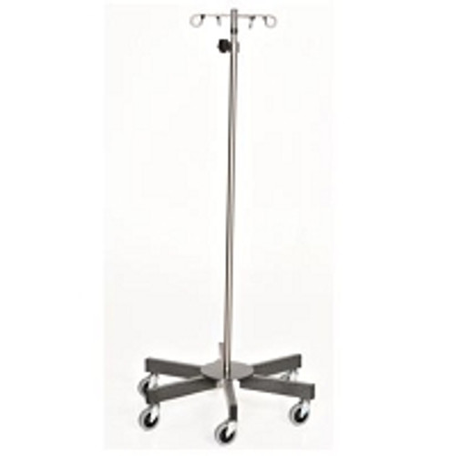 MCM 202 Chrome 5-Leg 4-Hook Top IV Poles 52 - 93 Inches