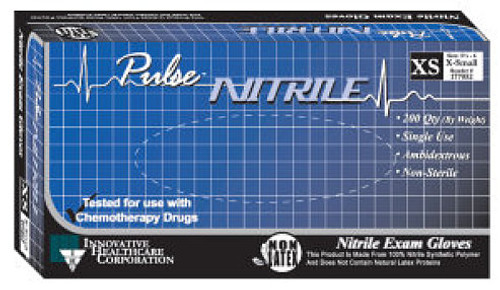 Nitrile Synthetic Exam Gloves Medium Pulse Nitrile IHC 177202