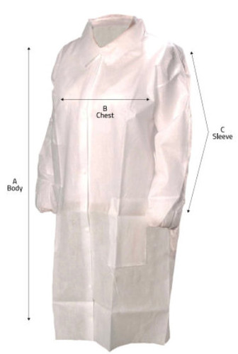 Critical Cover Alphaguard Lab Coat Body Chart