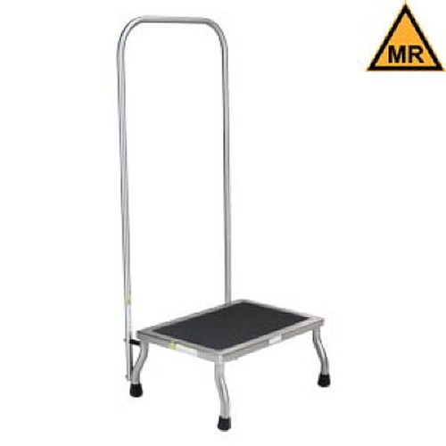 MRI Safe Stainless Steel Kent Step Stool with Handrail 1017757100 MRI Safe Stainless Steel Kent Step Stool with Handrail 1017757100