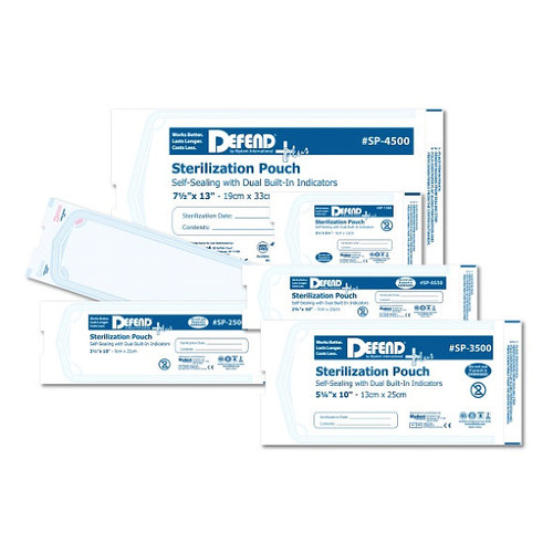 Defend Plus Self Sealing Sterilization Pouches with Internal Indicator SP-8000 Defend Plus Self Sealing Sterilization Pouches with Internal Indicator SP-8000
