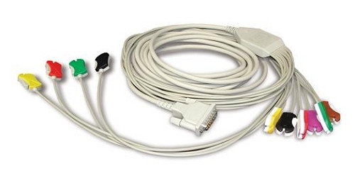 Stress Patient Cable  10-lead with clip type plugs; for AT-110  AT-102  AT-10 Plus  AT-10  AT-60  CS-200 and CS-100