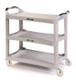 Cushion Grip Plastic Three Shelf 500 Pound Utility Cart by Lakeside 2510