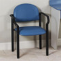 Clinton Black Frame Chair with Arms and Wall Guard