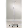 Clinton Adjustable Five-Leg  2-Hook IV Pole with Knob-Lock Adjustment with Case Aluminum Base