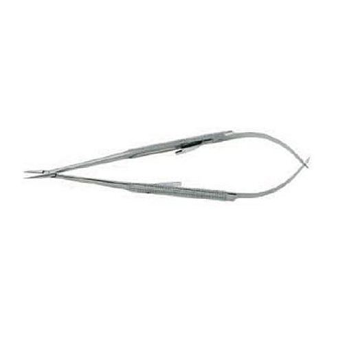 BR Surgical German Steel Barraquer Needle Holder with Catch 5.25 Inches Curved Smooth