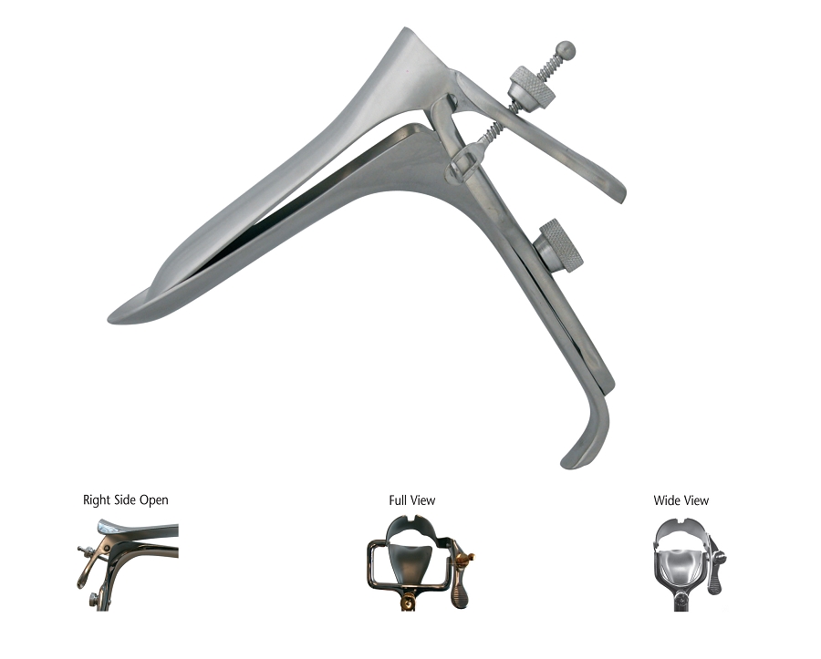 BR Surgical BR70-11602 Long View Vaginal Speculum by Graves 40mm