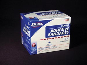 Dukal Plastic Strip Adhesive Bandages 1 x 3 Inches Case of 2400