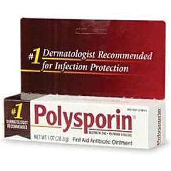 Johnson and Johnson Polysporin Bacitracin Ointment 1oz Tube 23789-Box of 6