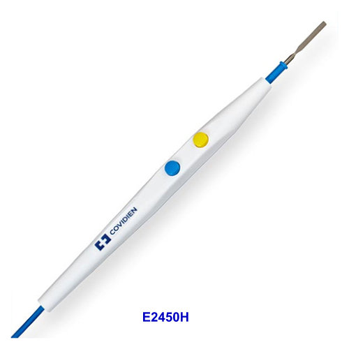 Electrosurgical Pencil Button Switch with Coated EDGE Blade Electrode by Covidien Valleylab E2450H