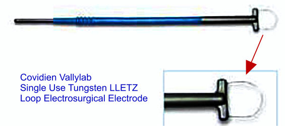 Electrosurgical LLETZ Loop Electrode 10X10mm by Covidien Valleylab E1559 Case