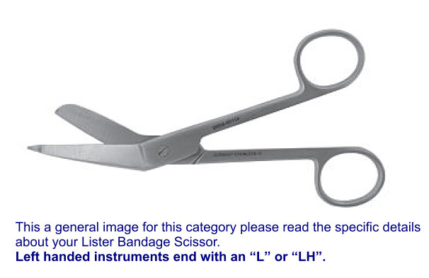 BR Surgical Left Handed Extra Delicate 7 Inch Lister Bandage Scissors BR08-90120L