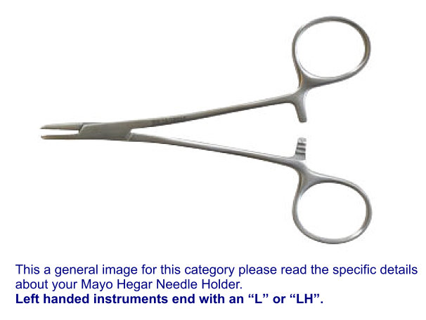 BR Surgical Left Handed Mayo Hegar Needle Holder 7 Inch BR24-19018-L