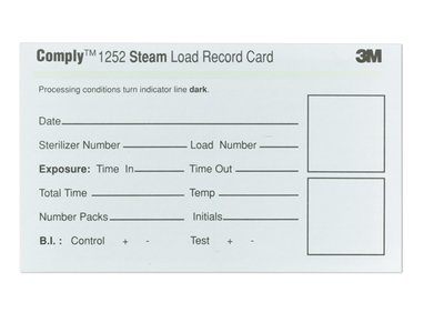 3M Comply Sterilizer Record Cards Case of 1000 id 67200