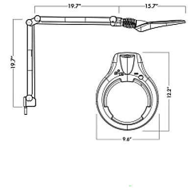 Burton Medical Epic LED Magnifier and Examination Light Wall Mount EMLW