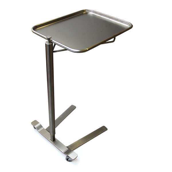 MCM Mid Central Medical Stainless Steel Thumb Control Mayo Instrument Stand MCM760