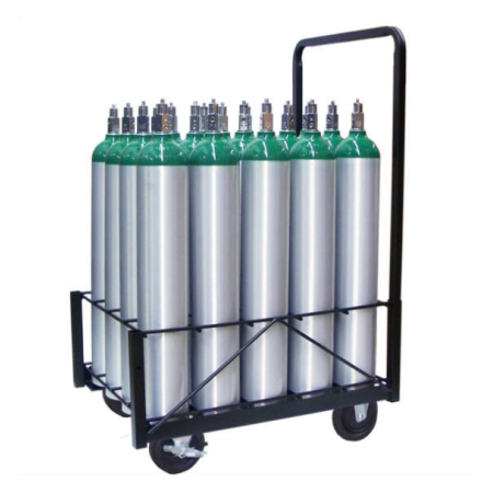 20 Cylinder Medical Oxygen Cylinder Cart for Size D E and M9 Tanks 150-0200