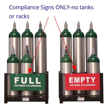 Medical Oxygen Full Empty Compliance Sign Set 180-4220