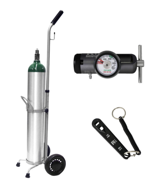 8 LPM Oxygen Therapy Cart  Kit 140-0100