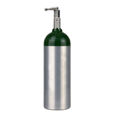 Jumbo D Aluminum Oxygen Cylinder Toggle Valve Single 110-0351