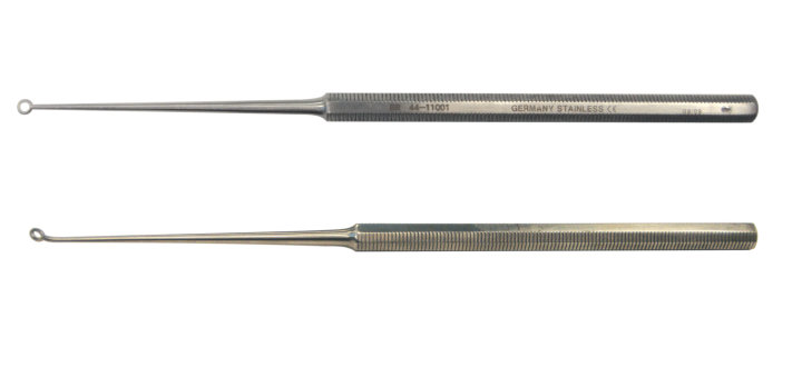 BR Surgical Buck Ear Curette Straight Sharp 2 BR44-11202