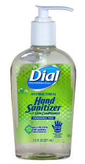 Dial Instant Hand Sanitizer with Moisturizers Pump 7 1/2oz Single 2340001585