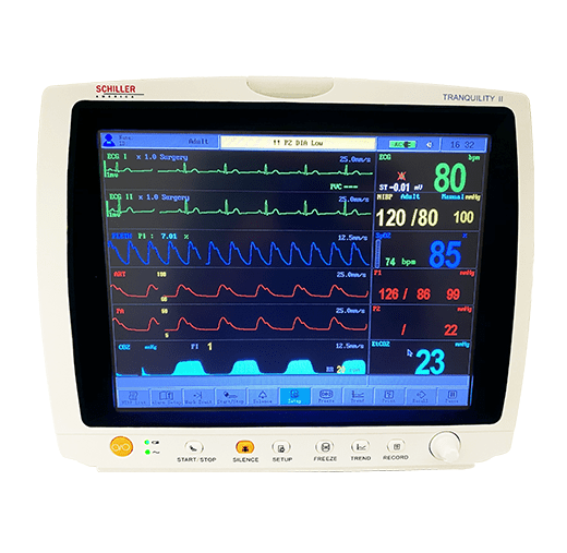 Schiller Tranquility II Vital Signs Monitor I ETCO2 I Printer I Masimo SPO2-750000ETPM
