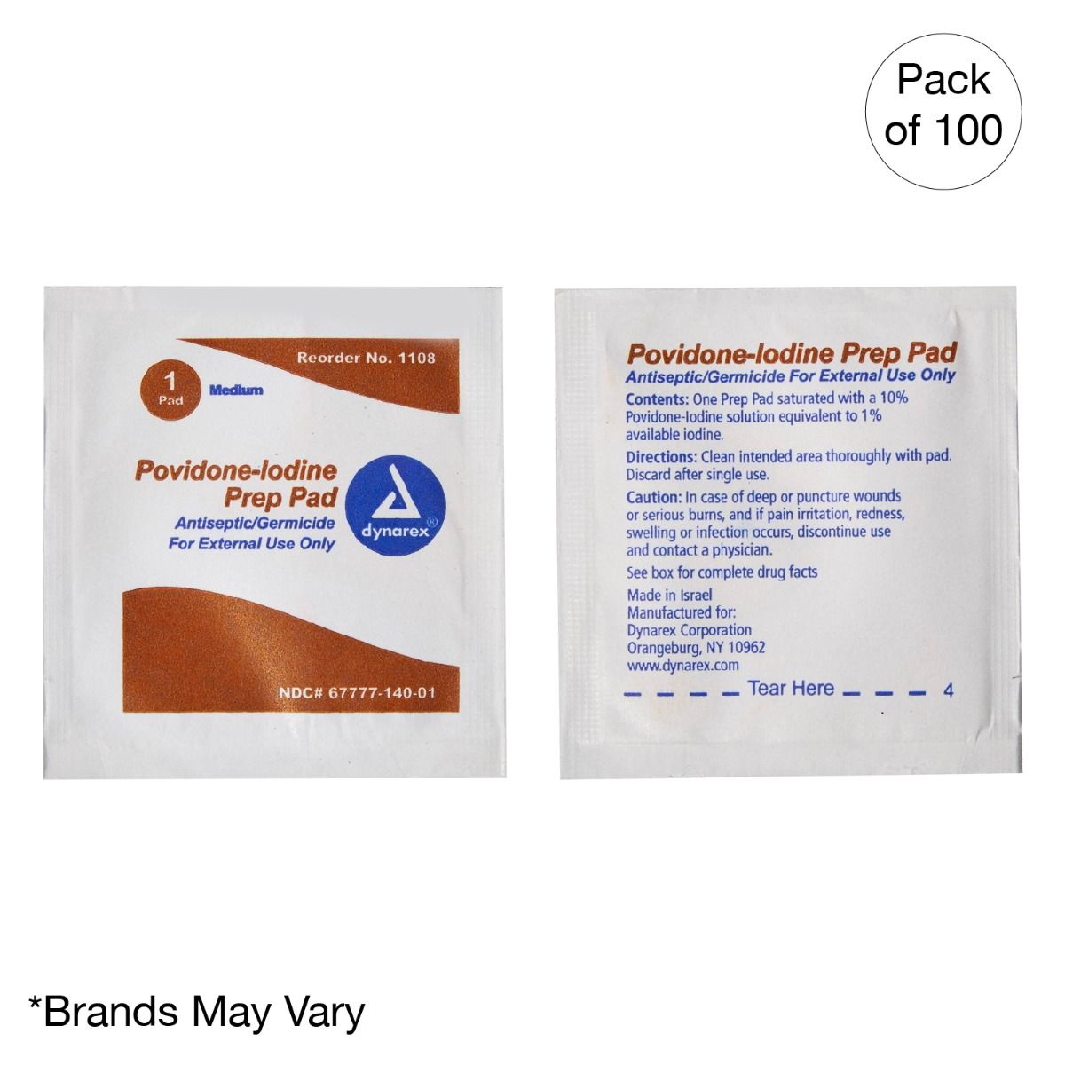 Povidone Iodine Prep Pad Case 11-049