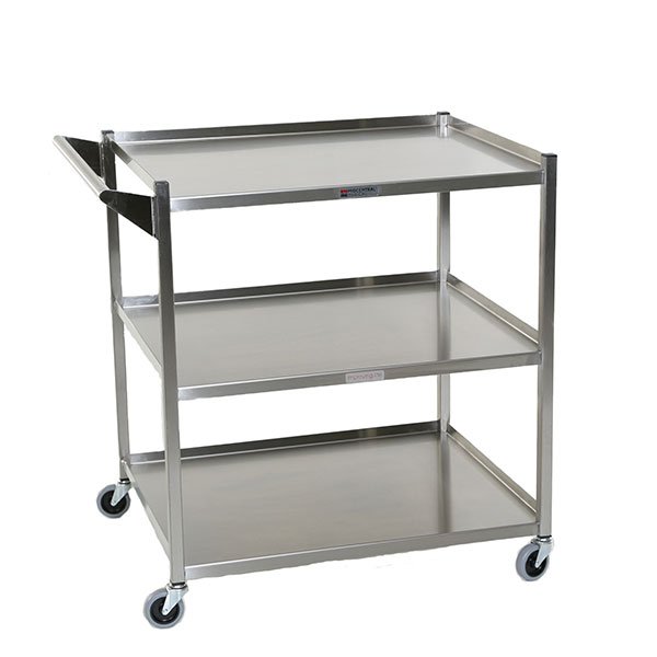 Stainless Steel Heavy Duty 3 Shelf Utility Cart MCM3011