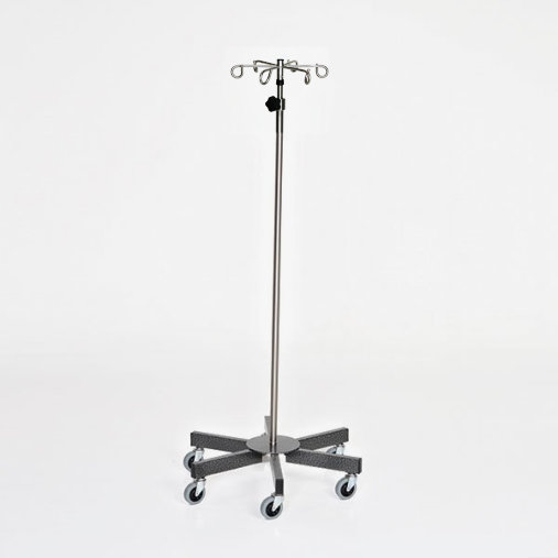 Stainless Steel 6 Leg Base 6 Hook Heavy Duty IV Pole MCM239